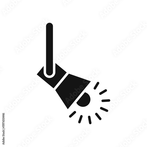 Searchlight icon Simple thin line flat symbol