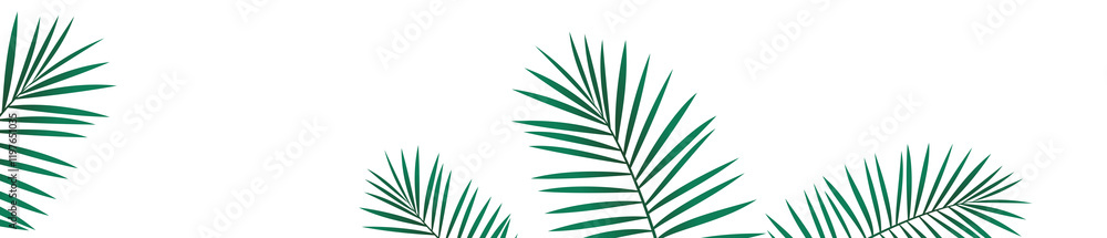Fototapeta premium Islamic Ramadan palm leaf corner ornament