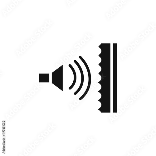 Soundproofing walls icon Simple thin line flat symbol