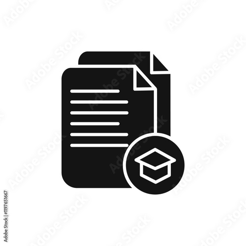 Thesis icon Simple thin line flat symbol