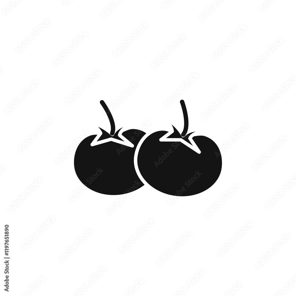 Tomato icon Simple thin line flat symbol Tomato icon Simple thin line flat symbol