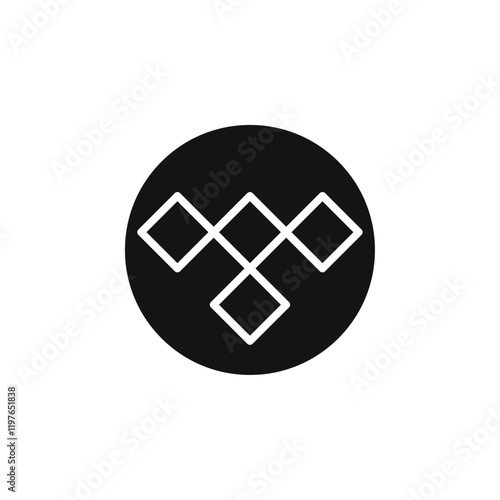 Tidal icon Simple thin line flat symbol