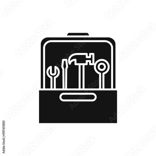 Tools box icon Simple thin line flat symbol