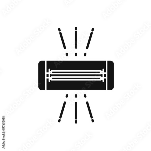 UV disinfection lamp icon Simple thin line flat symbol