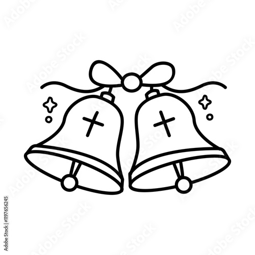 A sketchy icon of church bells
