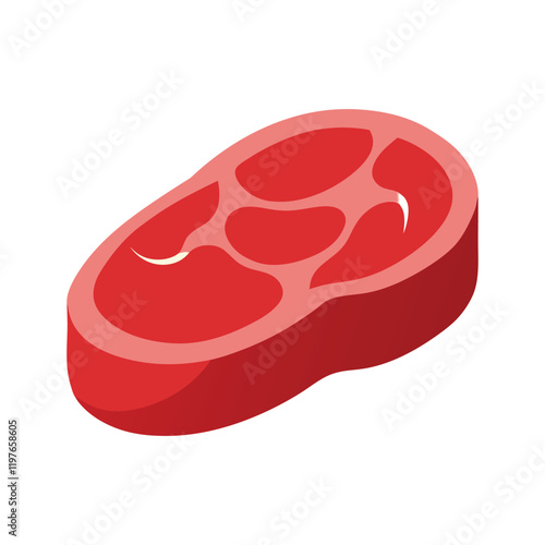 Raw beef steak is a fresh, uncooked cut of beef, typically from the cow's rib, sirloin, or tenderloin. It has a deep red color and is often prepared for grilling or searing.