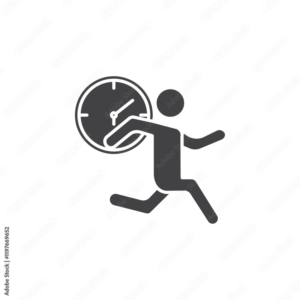 Busy icon Symbol mark in filled style Busy icon Symbol mark in filled style