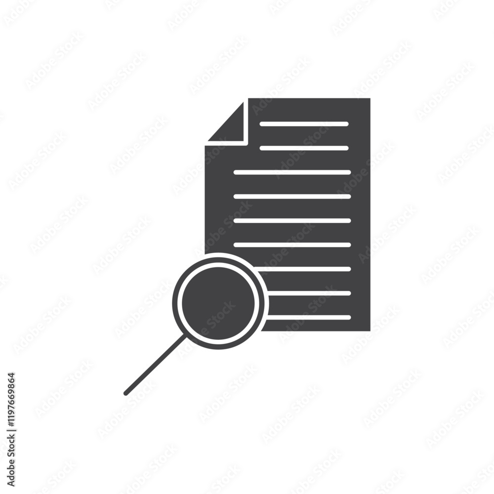 Case study icon Symbol mark in filled style Case study icon Symbol mark in filled style