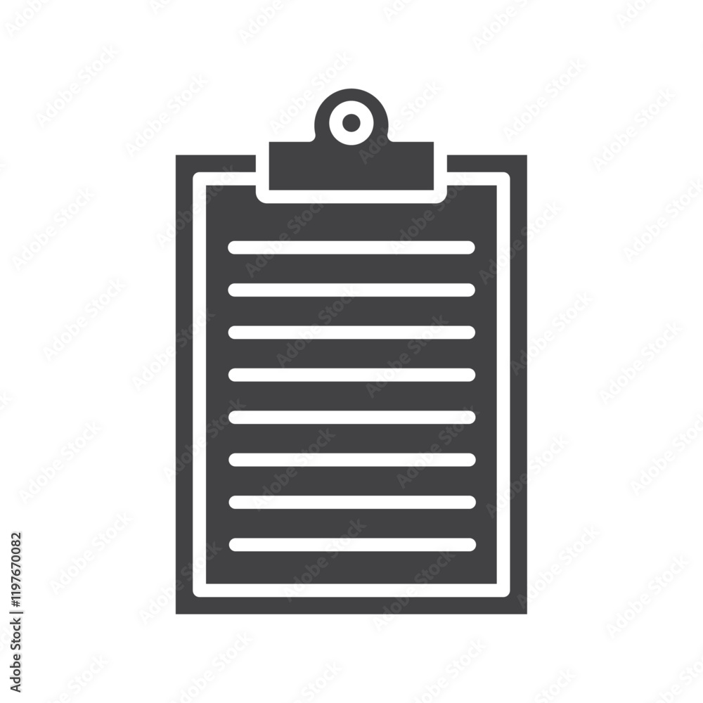 Clipboard icon Symbol mark in filled style Clipboard icon Symbol mark in filled style