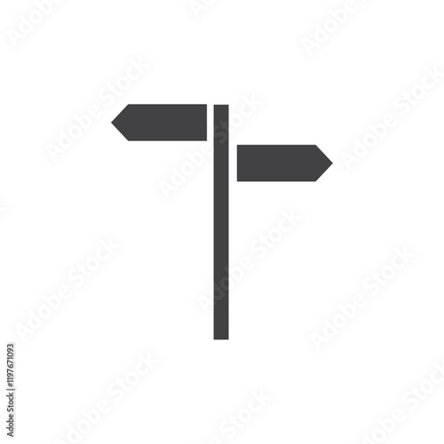 Directions icon Symbol mark in filled style