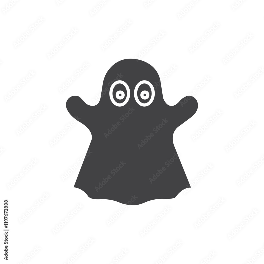 Fototapeta premium Ghost icon Symbol mark in filled style