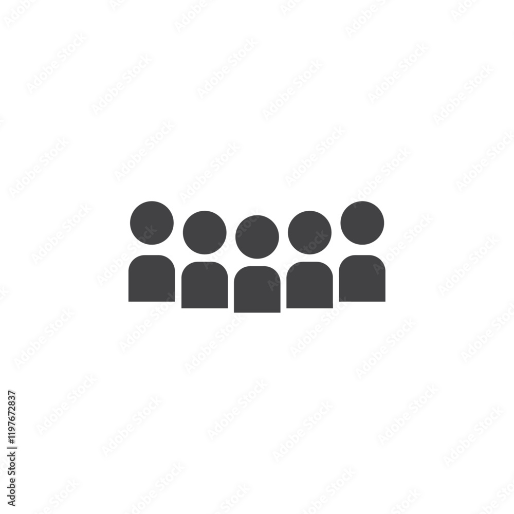 Group icon Symbol mark in filled style Group icon Symbol mark in filled style