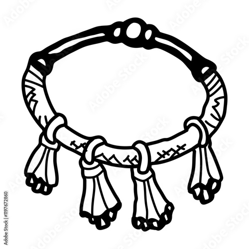 A sketchy icon of a scary bracelet