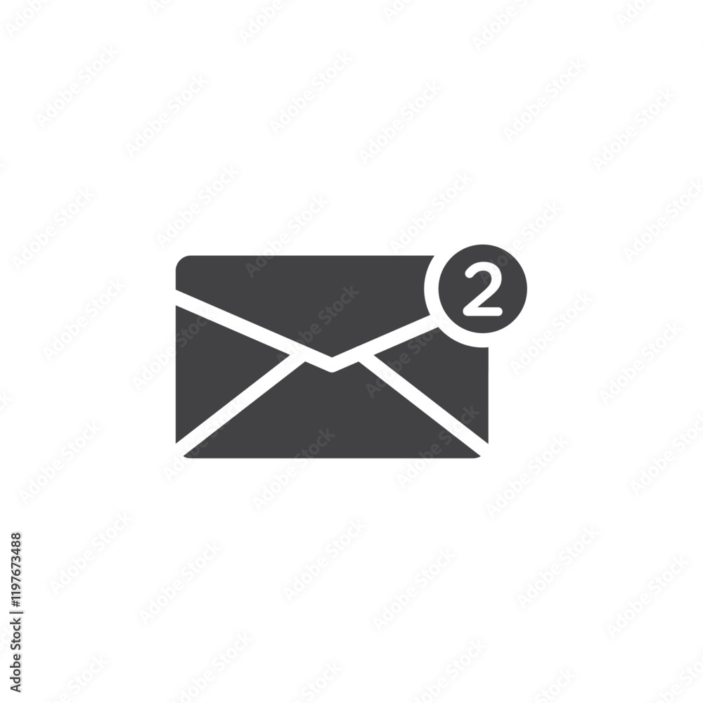 Inbox icon Symbol mark in filled style Inbox icon Symbol mark in filled style