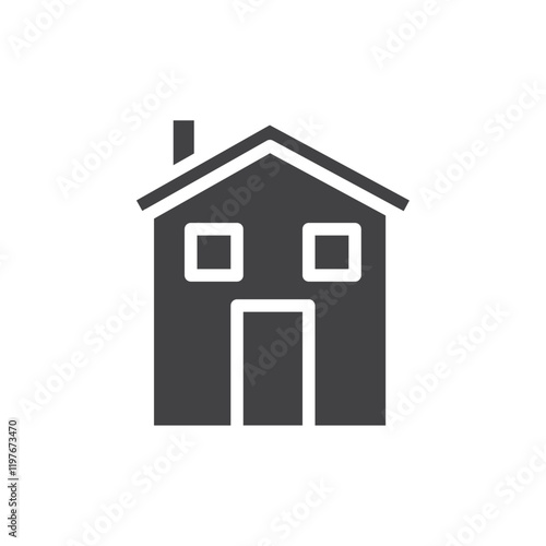 House icon Symbol mark in filled style