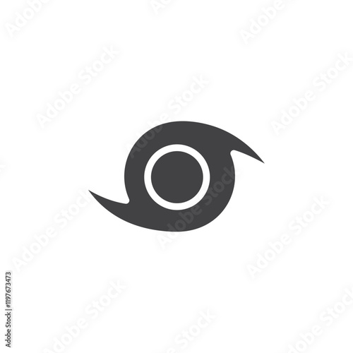 Hurricane icon Symbol mark in filled style