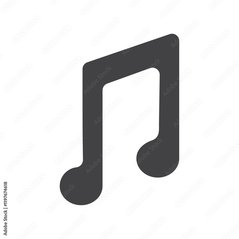 Music note icon Symbol mark in filled style Music note icon Symbol mark in filled style