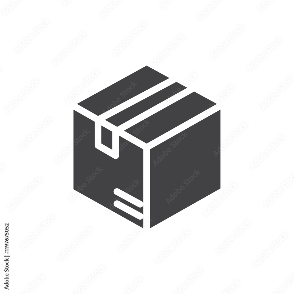 Package icon Symbol mark in filled style Package icon Symbol mark in filled style