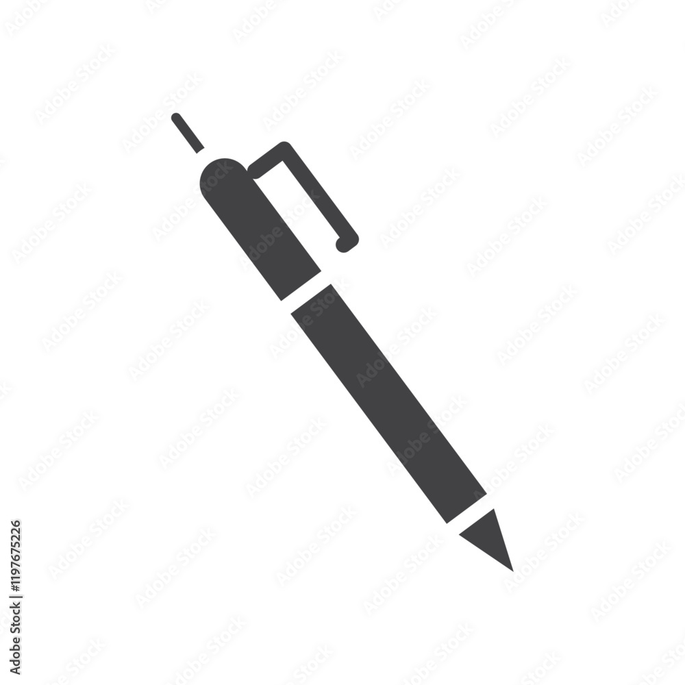 Naklejka premium Pen icon Symbol mark in filled style