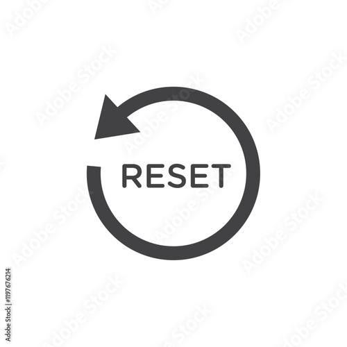 Reset icon Symbol mark in filled style