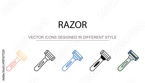 Razor icon design with white background stock illustration
