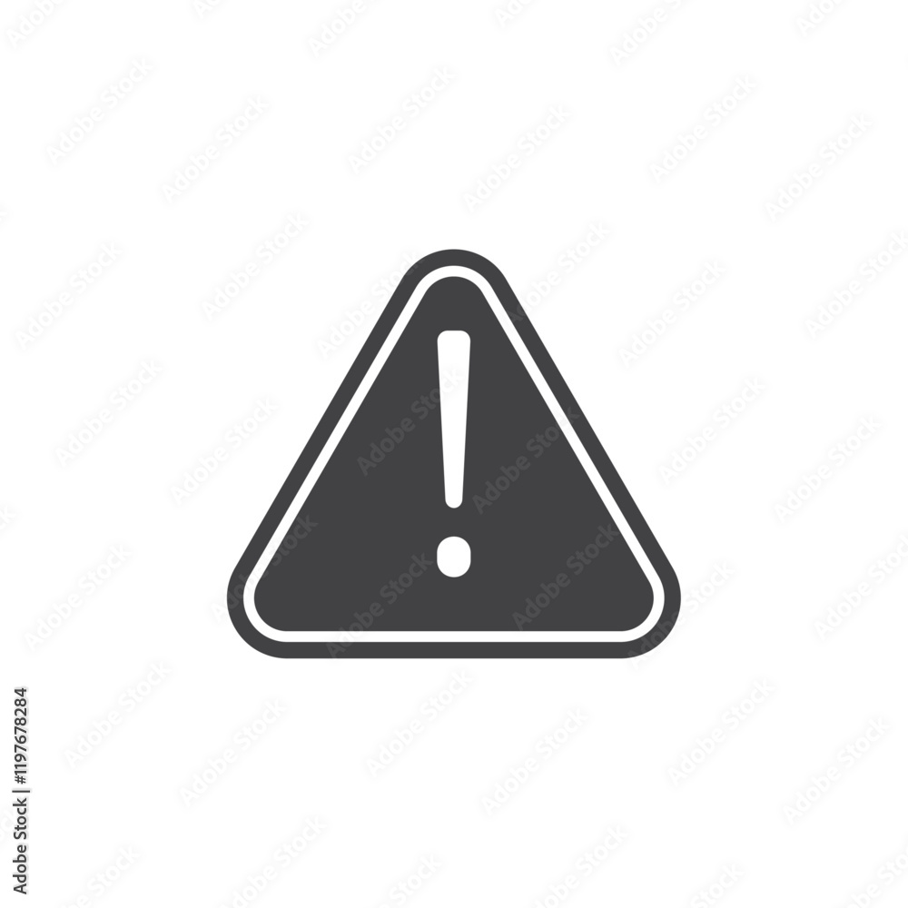 Warning icon Symbol mark in filled style Warning icon Symbol mark in filled style
