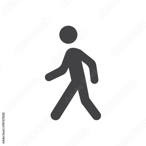 Walk icon Symbol mark in filled style