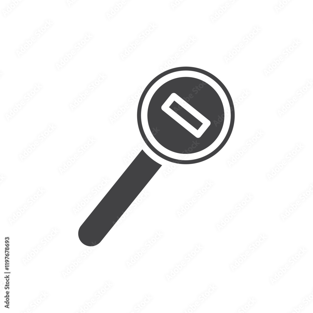 Zoom out icon Symbol mark in filled style Zoom out icon Symbol mark in filled style