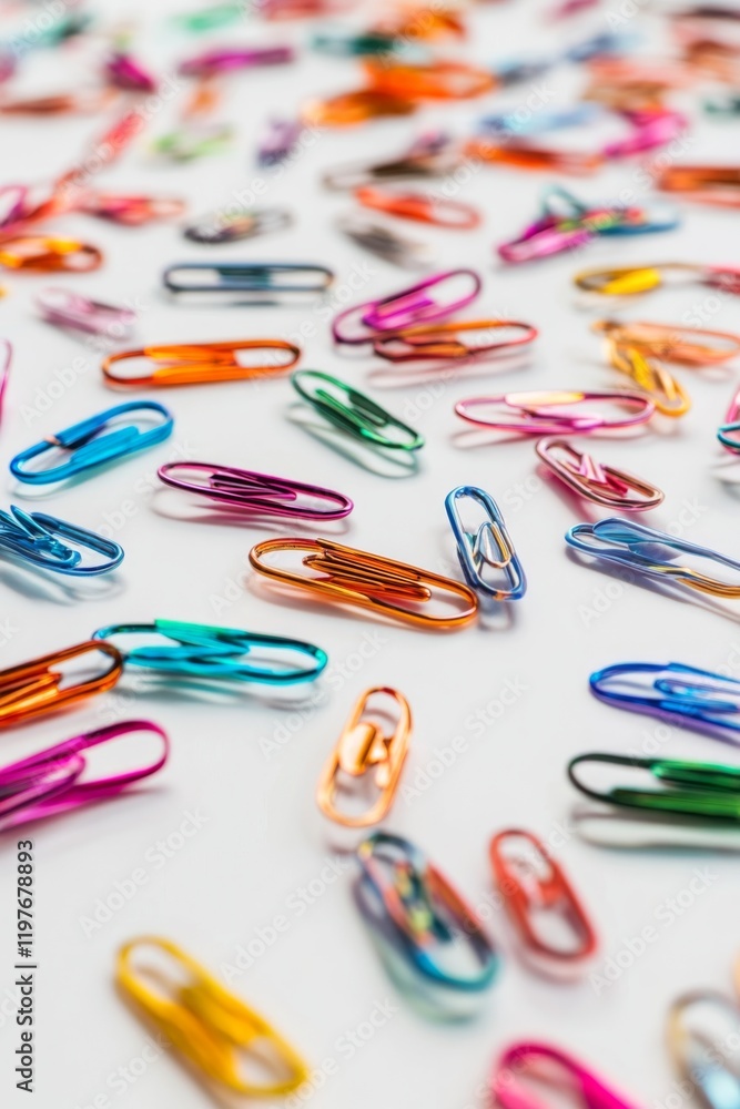 Playful Abstract Paperclip Composition Playful Abstract Paperclip Composition