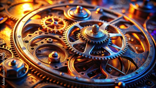 Wallpaper Mural Close-up macro shots capture the beauty of timepiecesâ€”antique, vintage, and steampunk clocks, showcasing their gears and intricate mechanisms. Torontodigital.ca