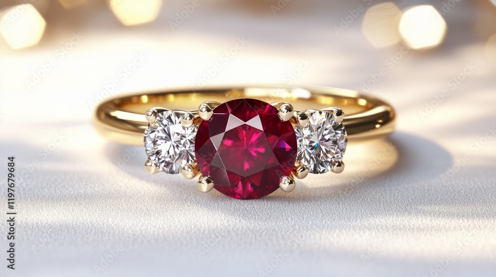ring with diamonds and ruby generative ai ring with diamonds and ruby generative ai