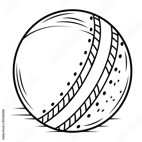 A hand drawn style icon of a ball