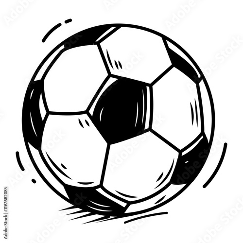 A hand drawn icon of a football