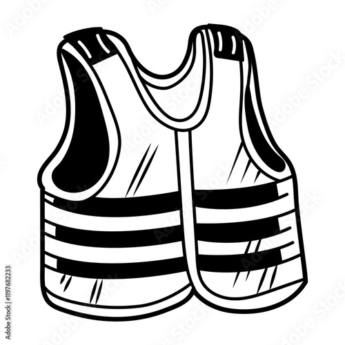 A sketchy icon of reflective vest
