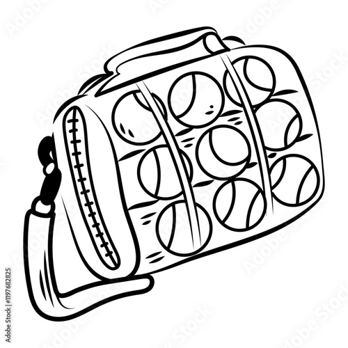 Ball board icon in sketchy style