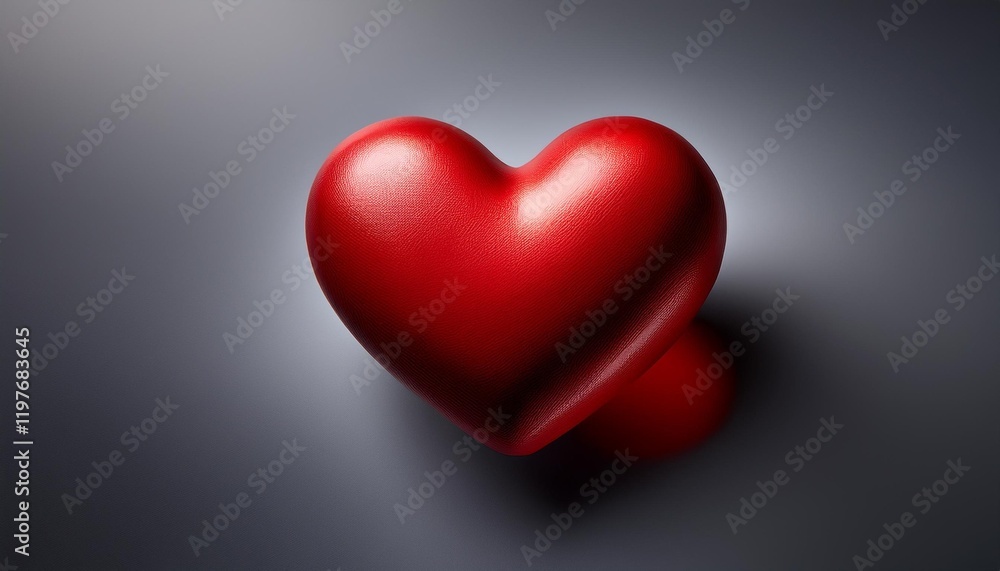 Fototapeta premium red heart on black background