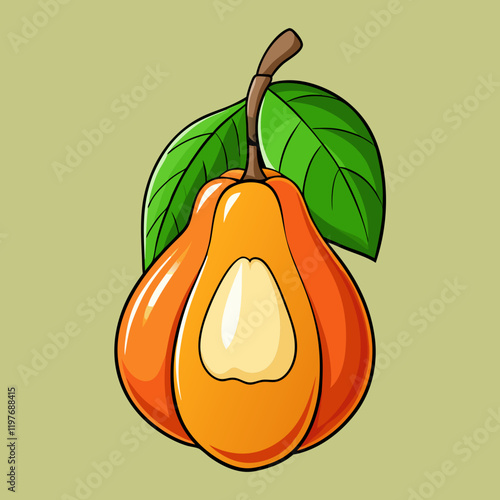 vector illustration of an orange