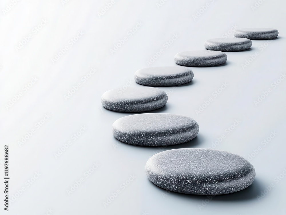 Conceptual image of a financial path made of stepping stones, each stone representing a different mutual fund investment for retirement Conceptual image of a financial path made of stepping stones, each stone representing a different mutual fund investment for retirement