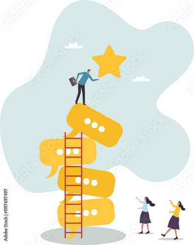 Communication for success, effective meeting or discussion to get solution and achieve target, meeting or conversation to reach goal.business concept.flat character.
