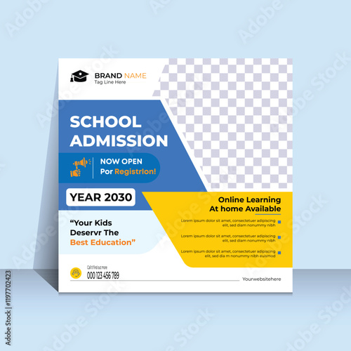 Education flyer layout template, Vector Flyer Design School admission flyer design, Vector flyer design kids' education leaflet