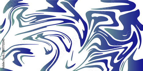 Abstract colorful liquid splash of paint. Grey Marbleized Stripes With marble ink texture. Blue and Gray wavy background with mixing oil paint texture. Metallic art design with silk fabric texture.
