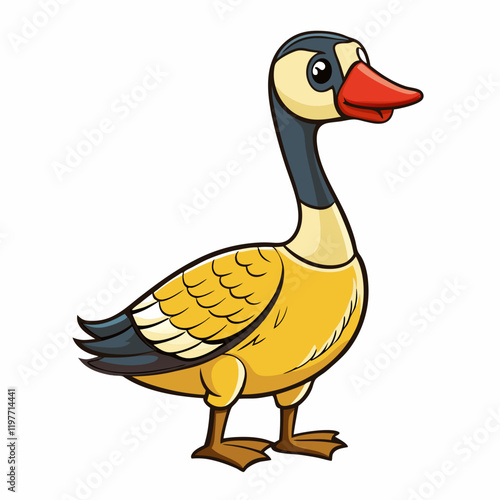 vector illustration of cartoon Canada  goose