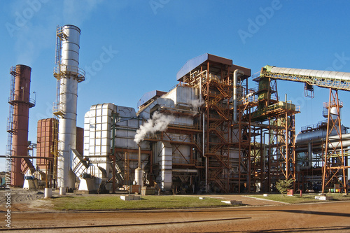Planta dee usina de açúcar Caldeira