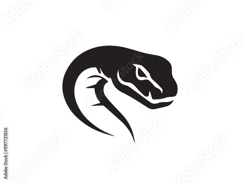 Black Snake Silhouette. Snake icon. Snake logo. Black snake silhouette isolated on white background. Vector illustration. 
