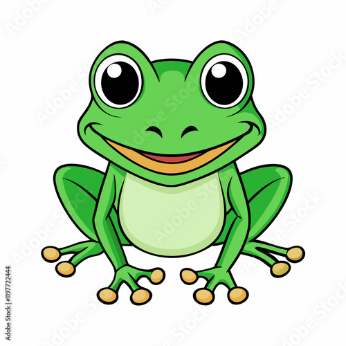 green frog cartoon