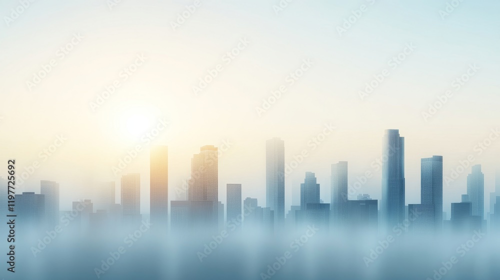 Hazy Sunrise Over a Smog-Covered Urban Skyline 12 Hazy Sunrise Over a Smog-Covered Urban Skyline 12
