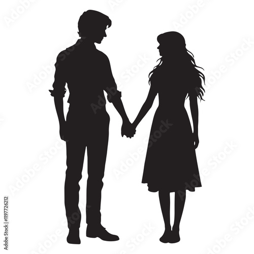 Wallpaper Mural Stylish holding hand couple silhouette for versatile applications - Holding hand couple vector, Holding hand couple illustration - Valentine silhouette

 Torontodigital.ca