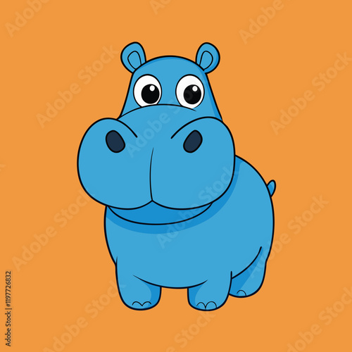 hippopotamus cartoon vector