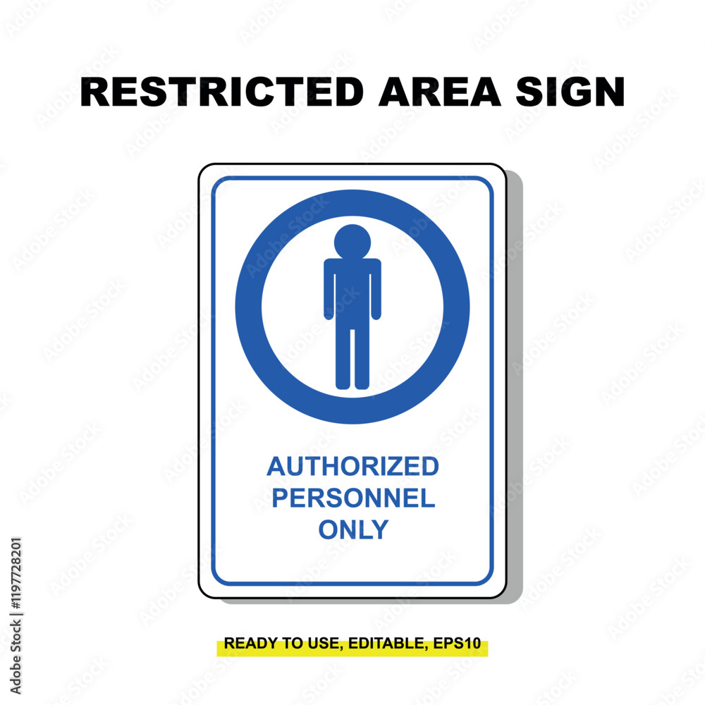 High-Security Zone Signs. Danger, Warning, and Restricted Access High-Security Zone Signs. Danger, Warning, and Restricted Access