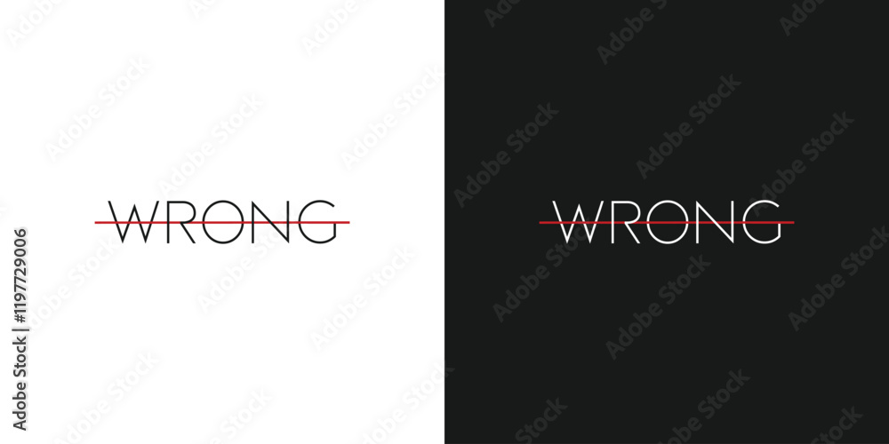 Wrong logo design unique and clean Wrong logo design unique and clean